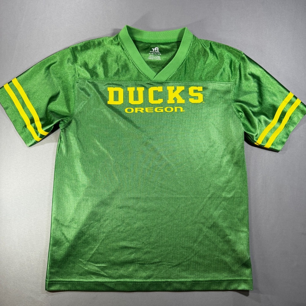 Oregon Ducks Kids XL 14/16 Football Jersey Green Yellow Team Athletics NCAA Fan